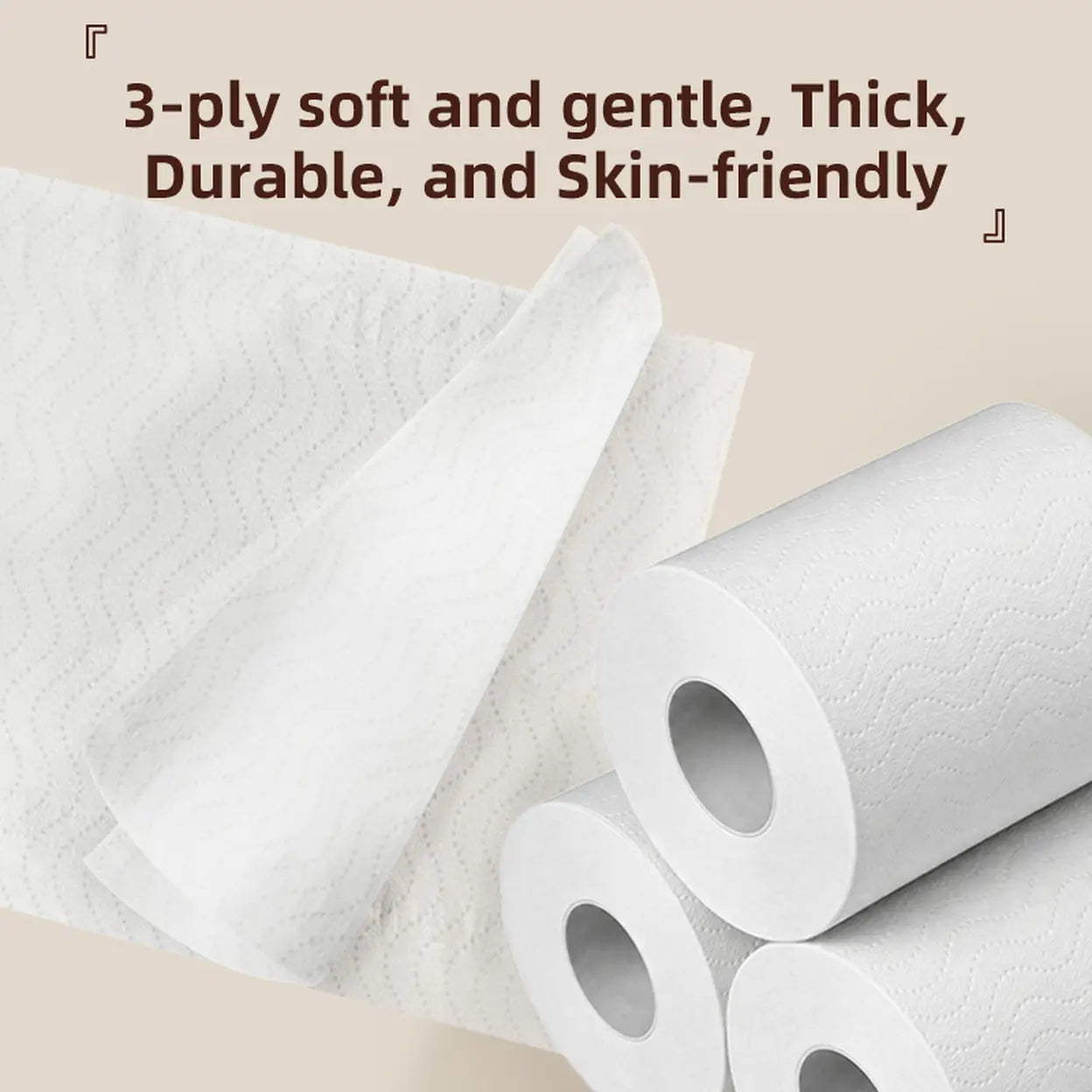 Botare 3-Ply Mega Roll Toilet Paper 96 Rolls (4 x 24 Rolls) | 200 Sheets Per Roll | Soft & Strong