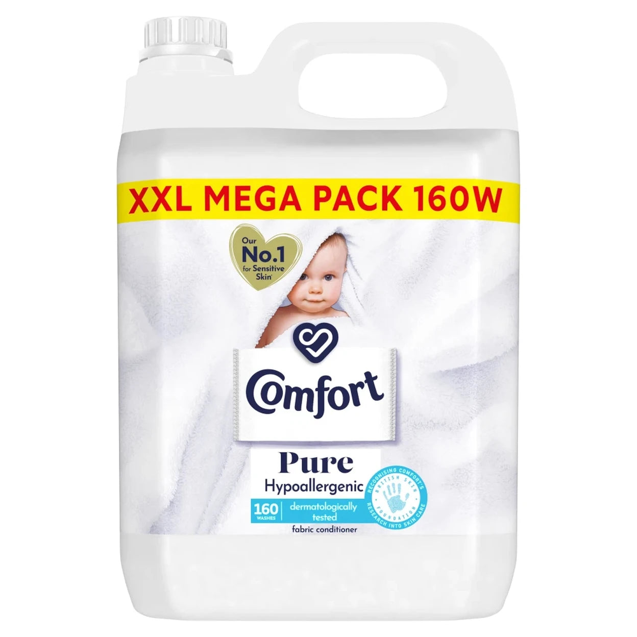 Comfort Pure Fabric Conditioner 4.8L x 2 | Total 320 Washes | Sensitive Skin Fabric Softener