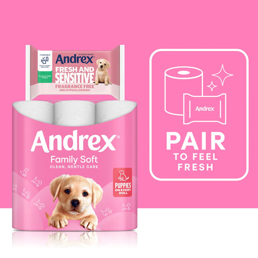 Andrex Family Soft Toilet Tissue, 2-Ply, 24 Rolls